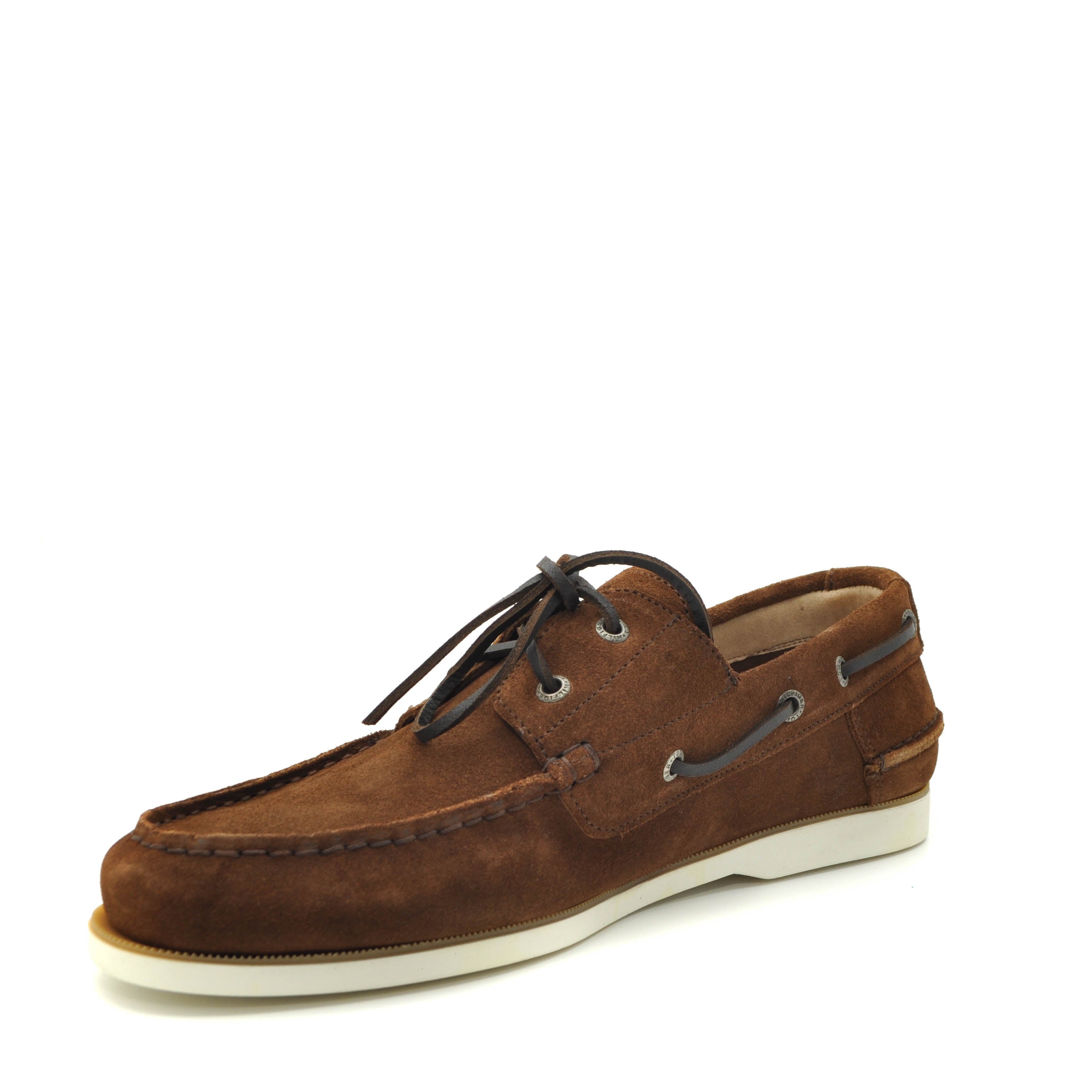 brown seude boat shoes