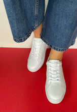 Load image into Gallery viewer, white trainers to wear with dresses