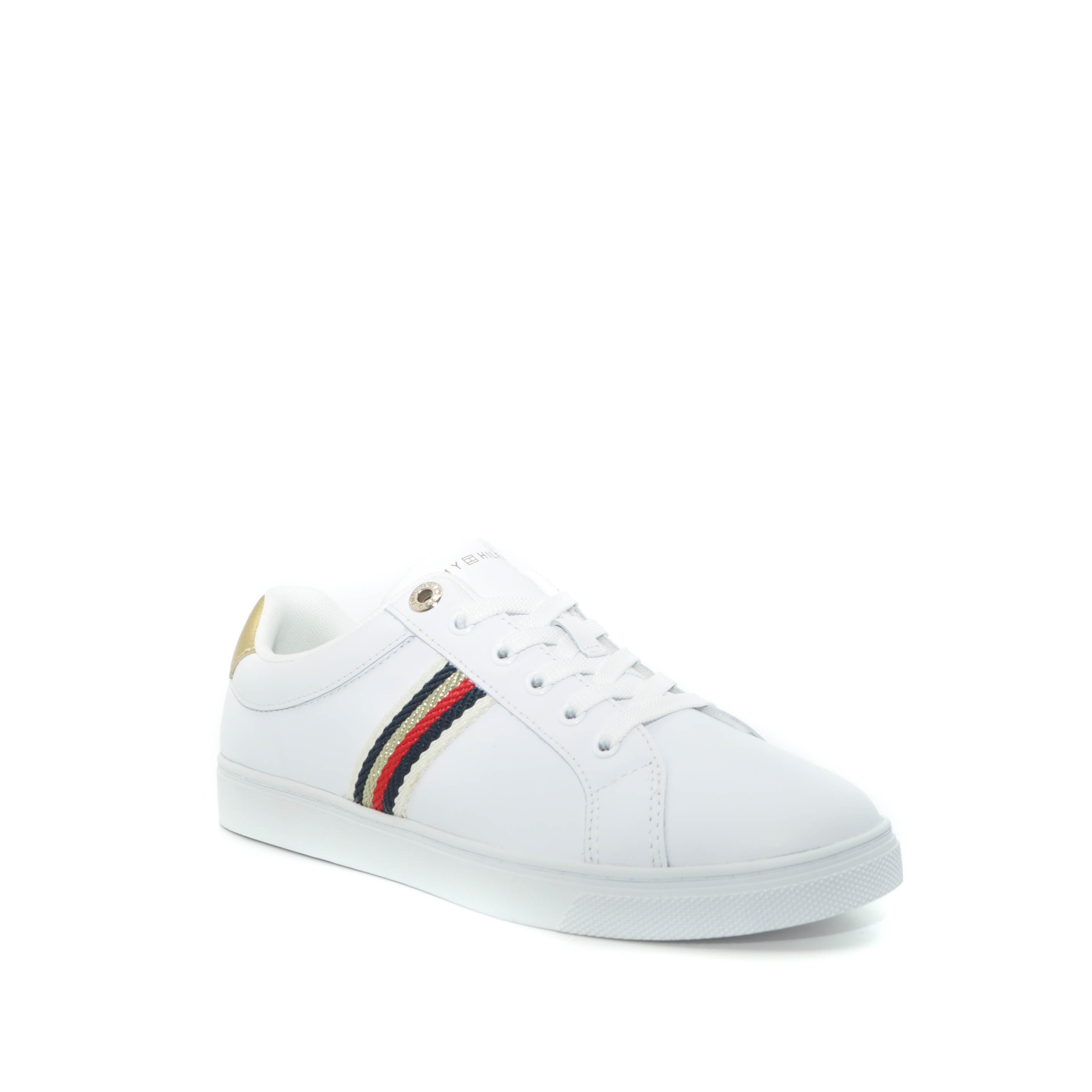 tommy hilfiger white trainers to wear with dresses