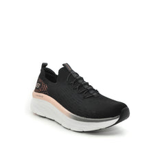 Load image into Gallery viewer, black ladies skechers trainers