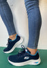 skechers navy womens shoes