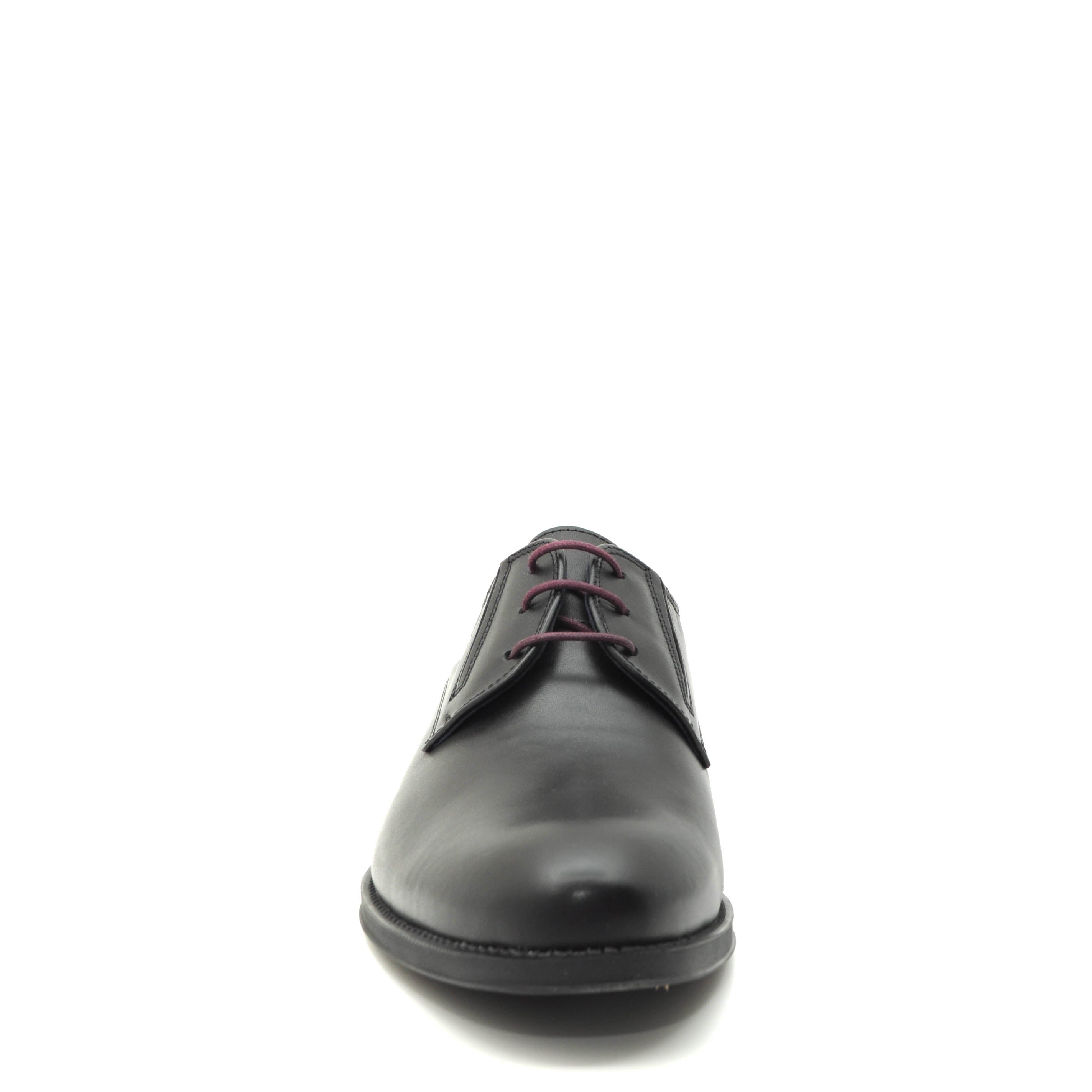 Fluchos black leather shoes for men