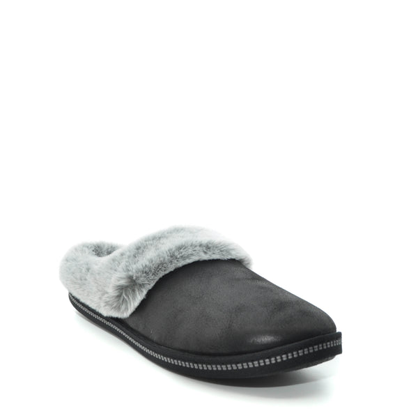 skechers black mule slippers