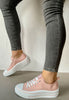 Refresh pink canvas trainers