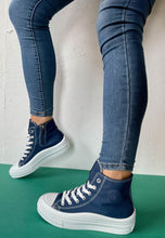 Load image into Gallery viewer, refresh navy high tops