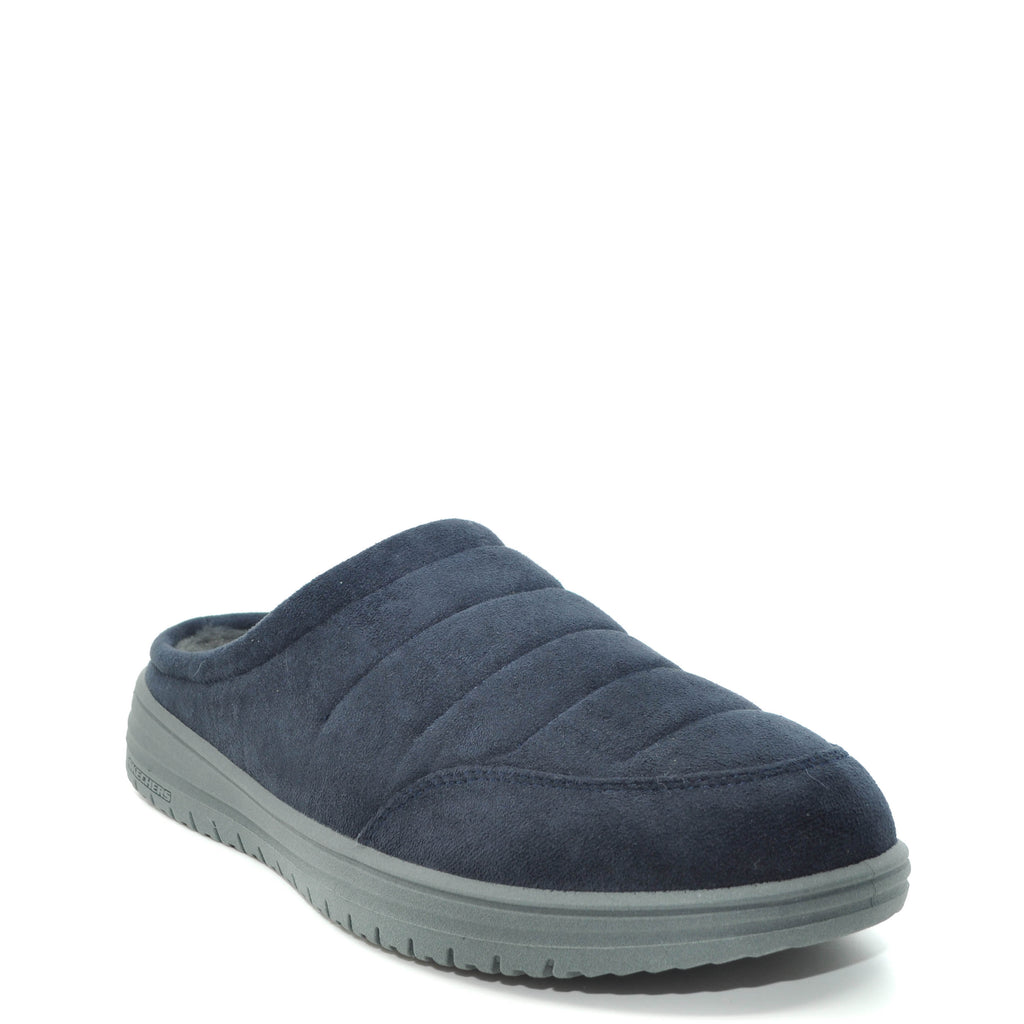 skechers navy mens slippers