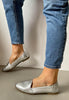 tamaris silver loafers