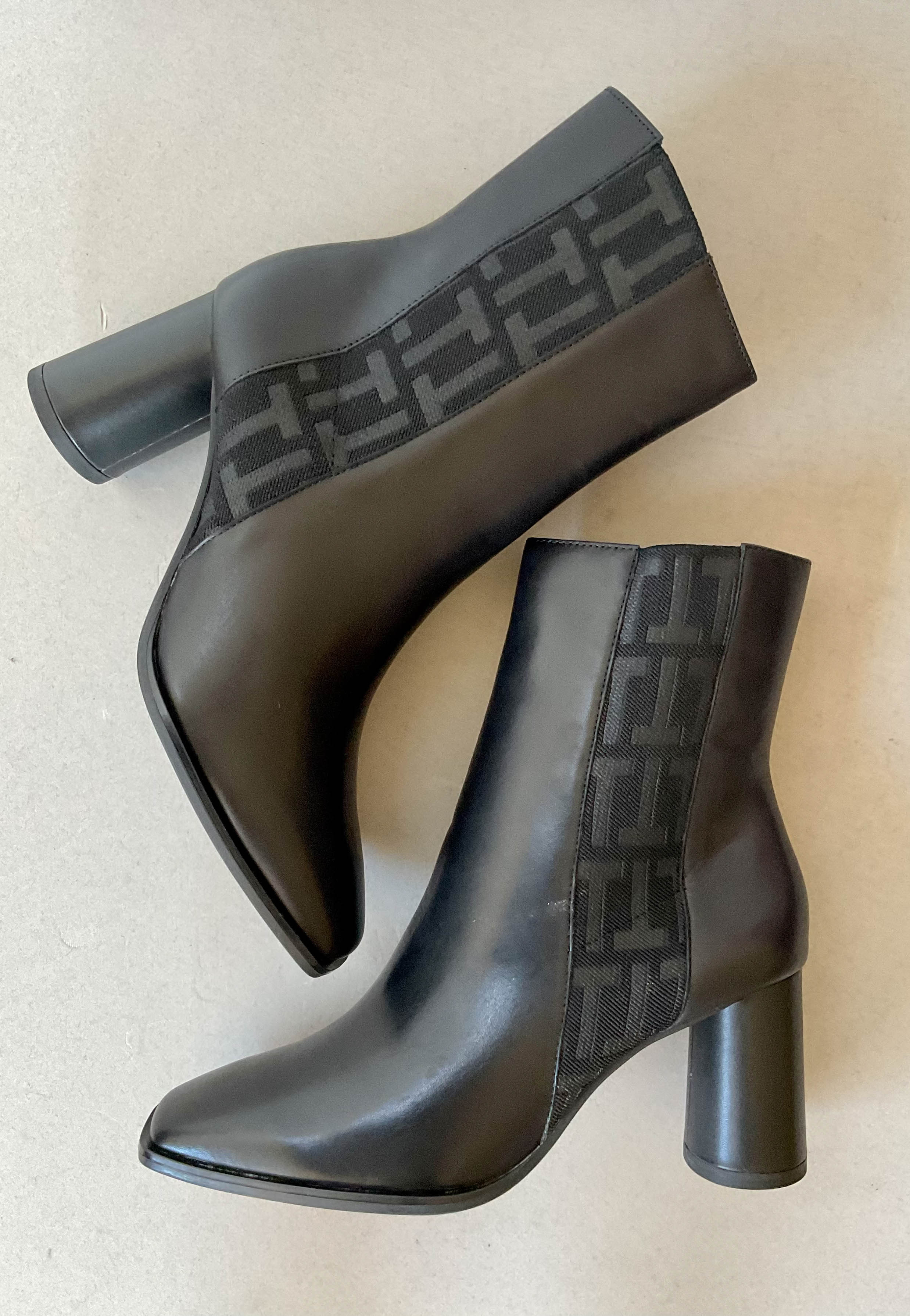tamaris black heel boots