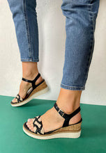 Load image into Gallery viewer, tamaris navy sandals