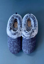 Load image into Gallery viewer, skechers navy slippers