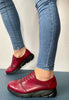 burgundy womens shoes fluchos