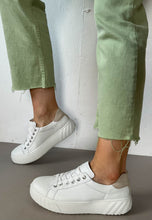Load image into Gallery viewer, ara womens white leather trainers