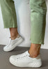 ara womens white leather trainers