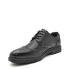 G comfort black toe cap shoes