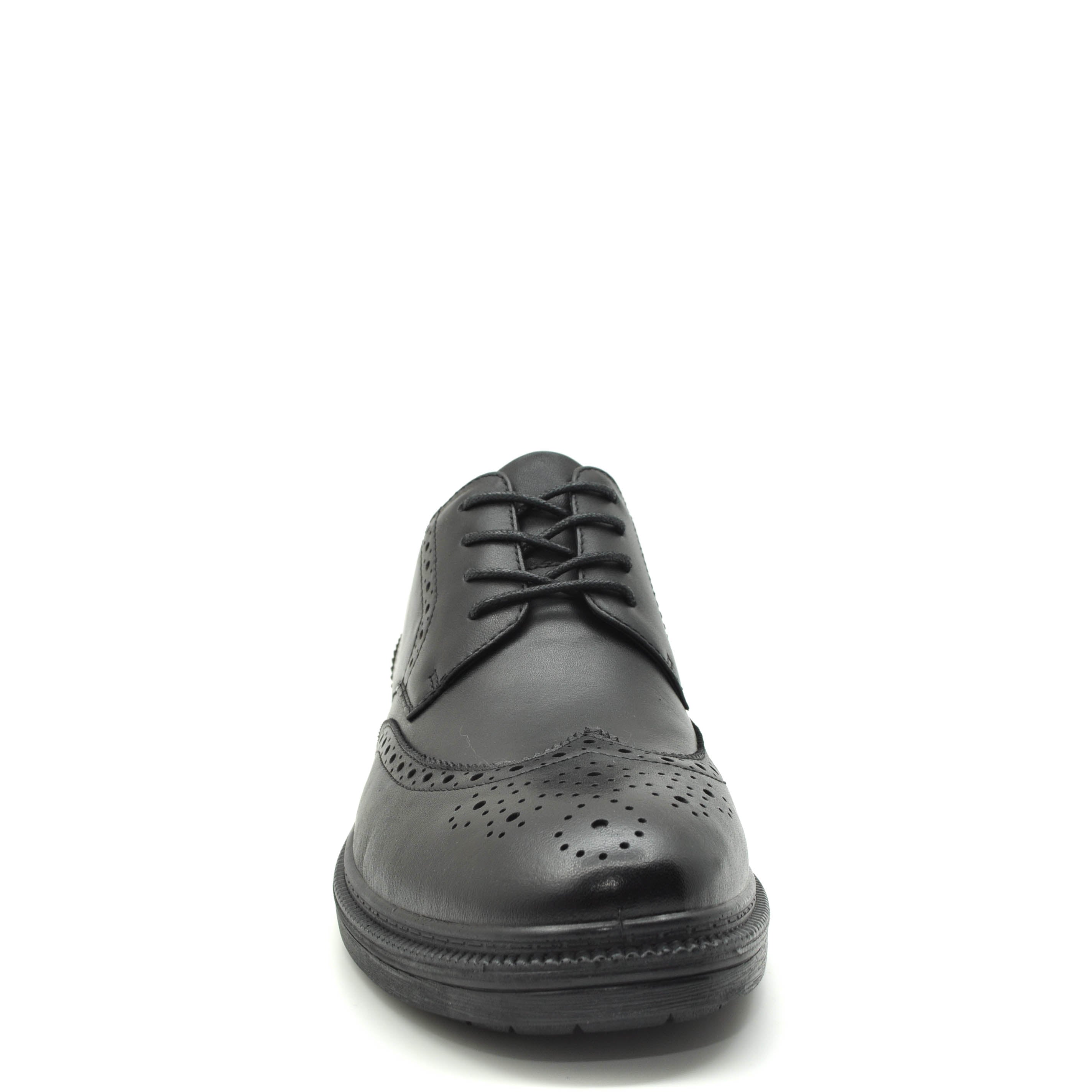 G comfort black brogue shoes