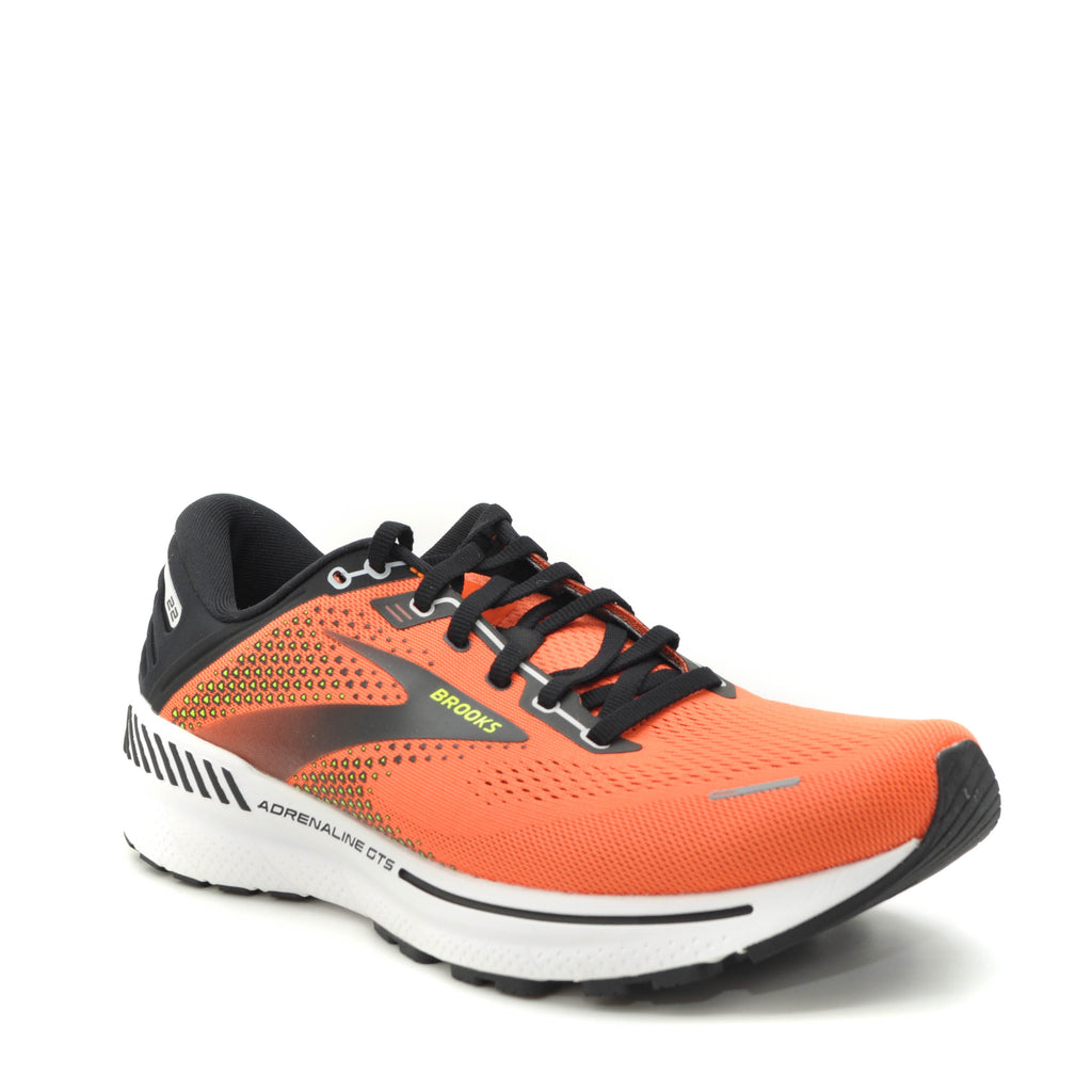 brooks red running shoes