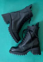 Load image into Gallery viewer, Marco Moreo black leather military boots