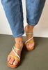 marila white flat sandals