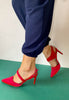 red 3 inch heels