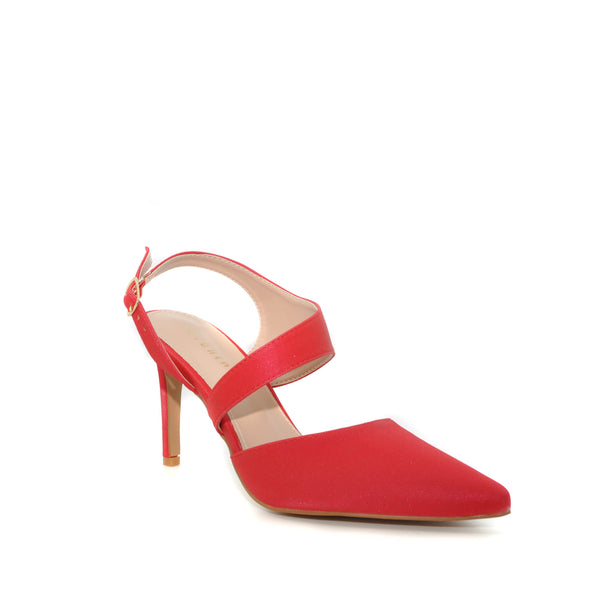 red low heel shoes