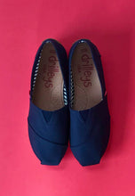 Load image into Gallery viewer, summer shoes navy drilleys