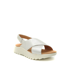 Load image into Gallery viewer, clarks silver comfort sandals