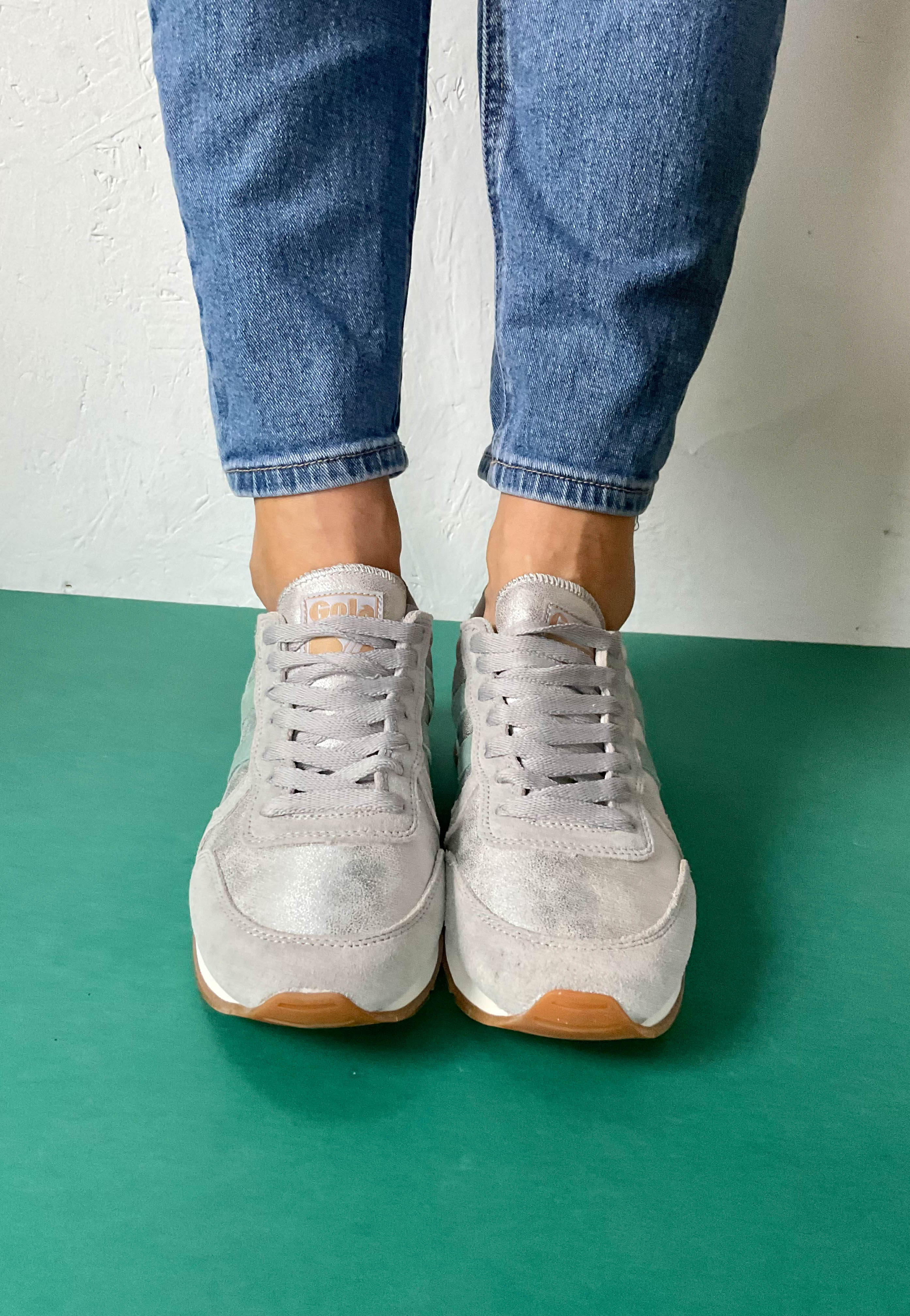 gola silver womens trainers
