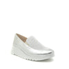 wonders silver wedge shoes