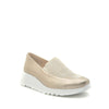 wonders gold low wedge shoes