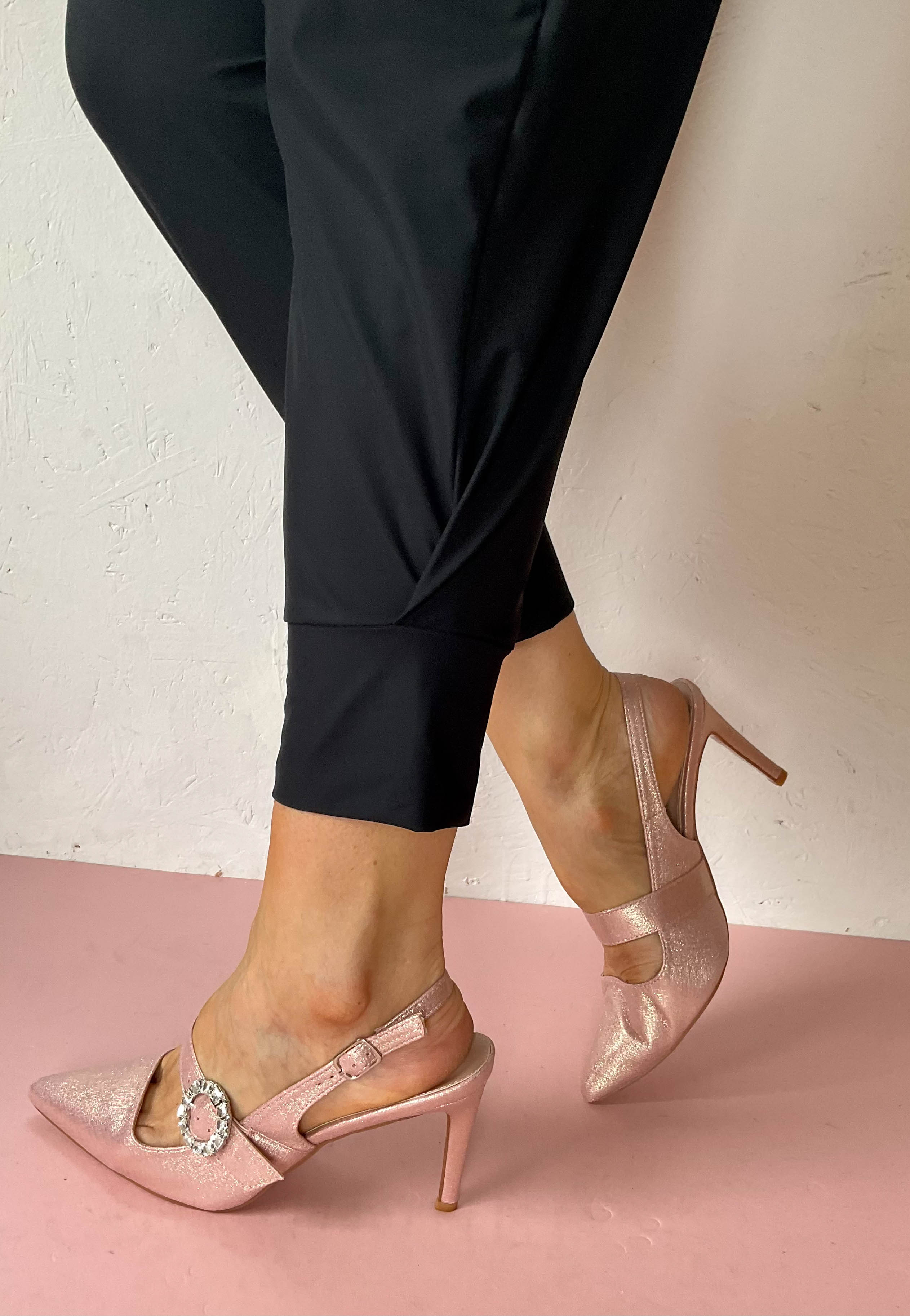 sorento pink sling back sandals