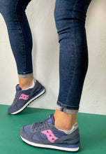 Load image into Gallery viewer, saucony navy fashion trainers