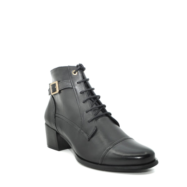 Regarde le ciel black block heel boots