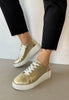 Kate appleby gold lace up shoes