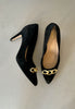 Clarks black high heel shoes