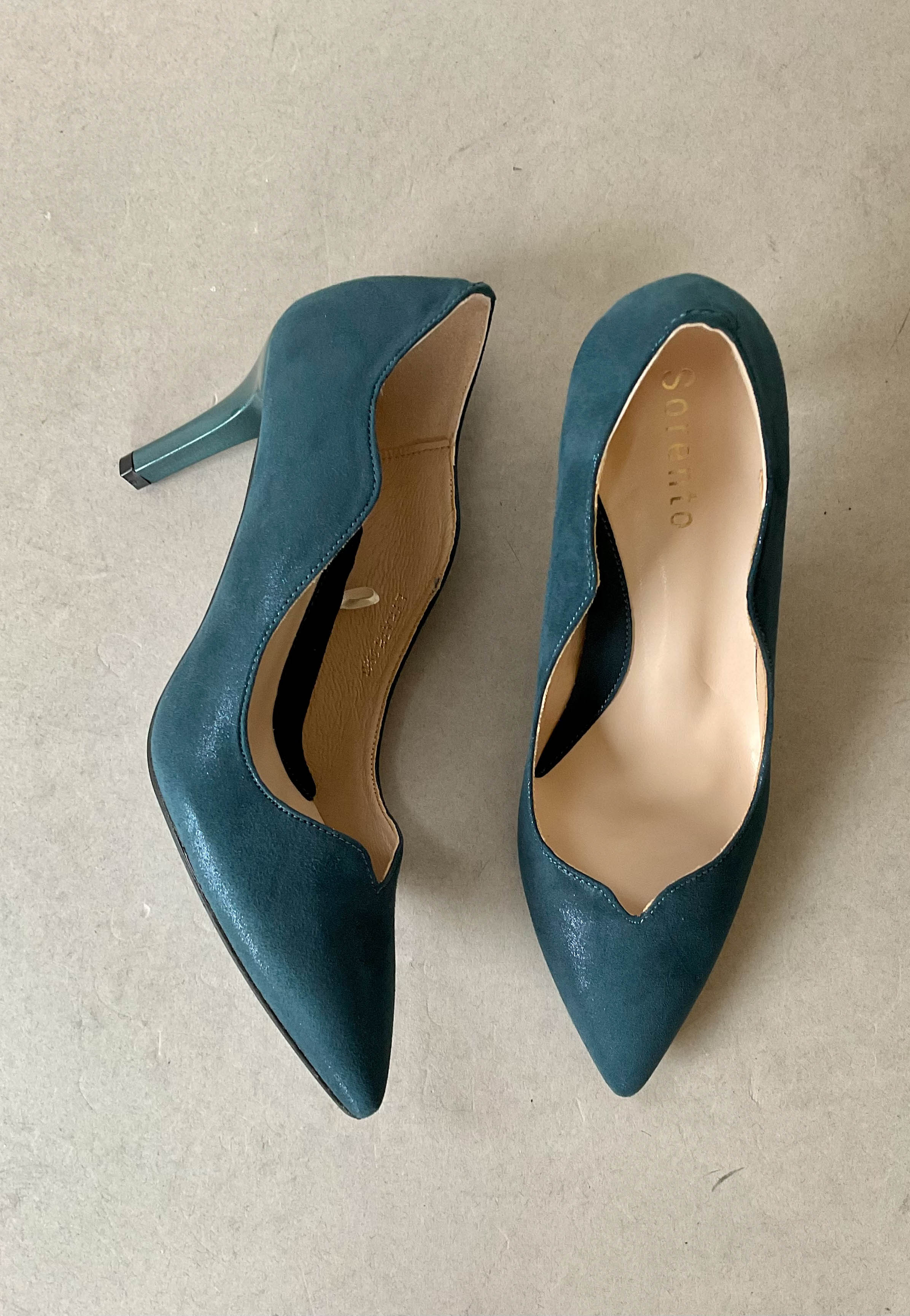 sorento green 3 inch heels