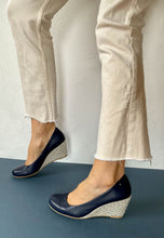 Load image into Gallery viewer, kate appleby navy 3 inch wedge shoes