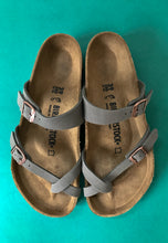 Load image into Gallery viewer, Birkenstock Mayari womens sandal in stone grey top view