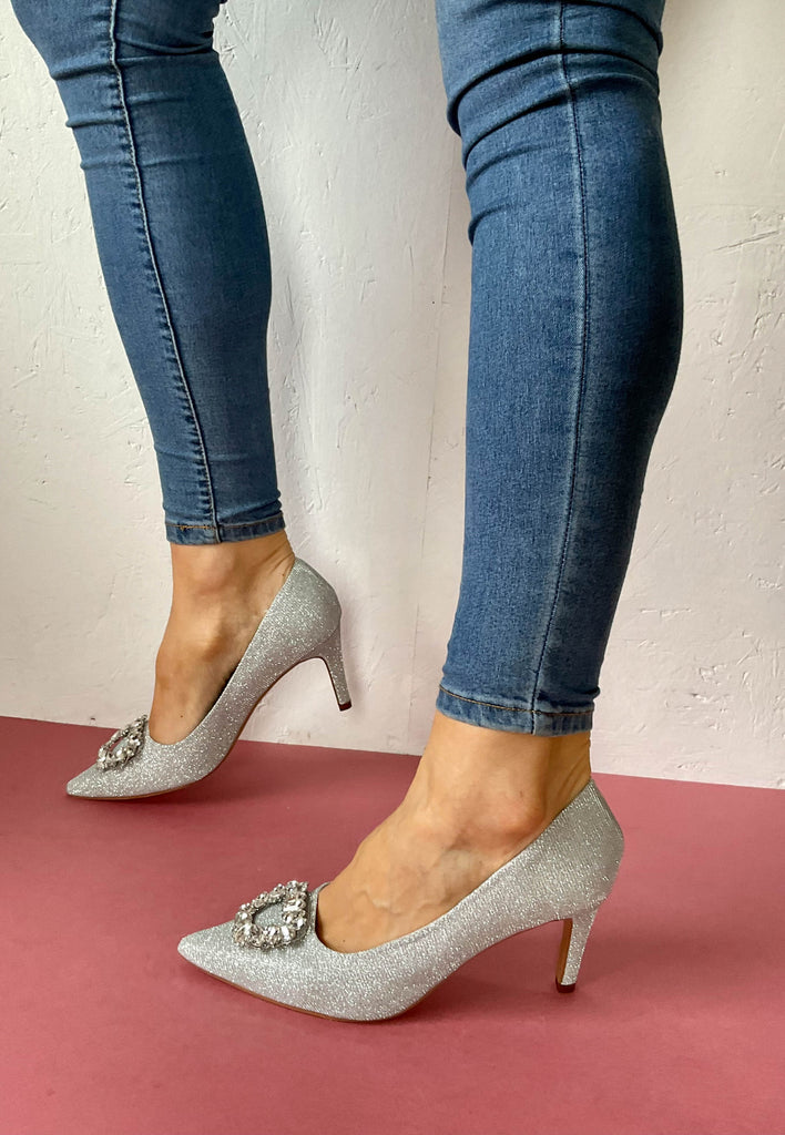 sorento silver heels