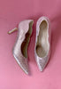 sorento pink mettalic heels
