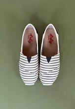 Load image into Gallery viewer, stripe plimsoles for ladies