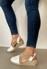 white low wedge sandals